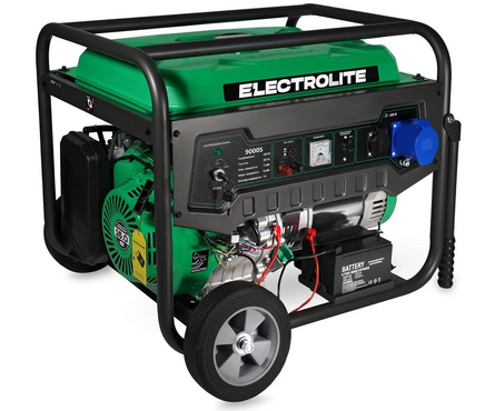 Генератор бензиновый 8.0 кВт 220 В бак 25 л с электрическим стартером колеса+ручки 9000S ELECTROLITE Фотография_0