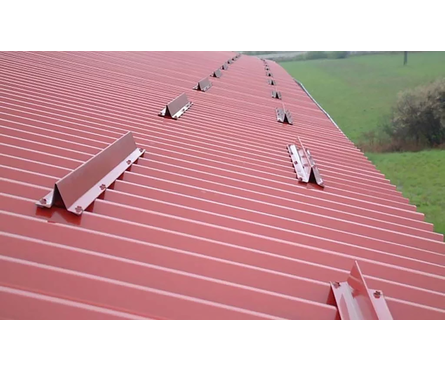 Снеговой барьер без углов, коричневый RAL 8017 (2 м) Фотография_2