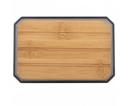 Мыльница ОНИКС бамбук 12х8 см Рыжий кот Фотография_3