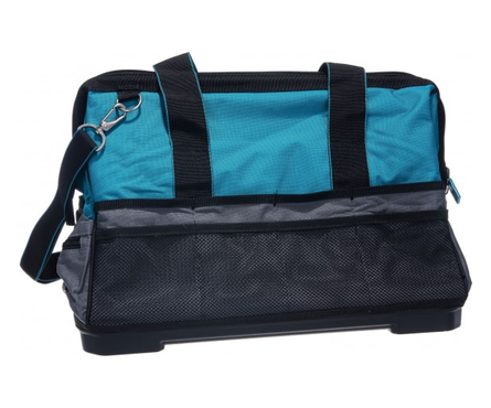 Сумка для инструмента 42 кармана, 475х260х360 мм пластик. дно, наплечный ремень Handwerker GROSS Фотография_3