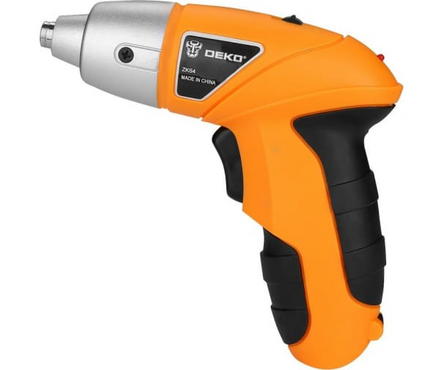 Аккумуляторная отвертка 4 В, встр. Ni-Cd. 0.6А ч, 4 Нм. бит 10 шт, USB заряд ZKS4 DEKO Фотография_1