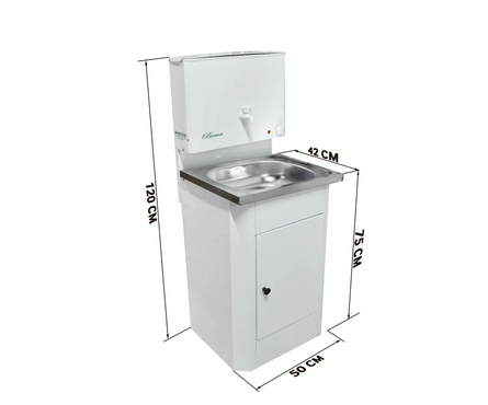 Умывальник дачный Весна с подогревом + нержавеющая мойка цвет белый Фотография_3