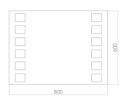 Зеркало 800х600 мм Блюз светодиодная подсветка MIXLINE Фотография_2
