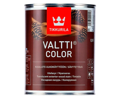 Лазурь фасадная Tikkurila Valtti Color для дерева, бесцветная, база ЕС (0.9 л) Фотография_0