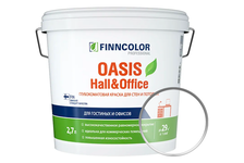 Краска для стен и потолков FINNCOLOR OASIS HALL&OFFICE база C (2.7 л)