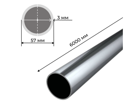 Труба Э/С 57х3.0 мм (6 м) Фотография_1