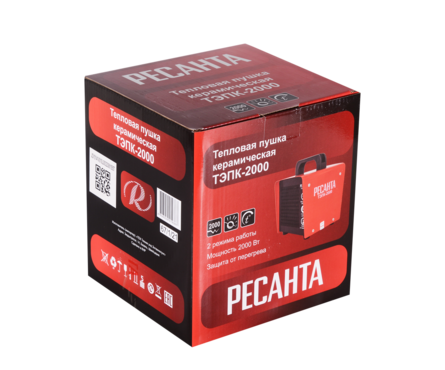 Тепловая пушка электрическая 2.0 кВт/220 В/20 м² ТЭПК-2000 (керам. нагрев) РЕСАНТА Фотография_4