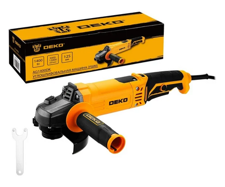 УШМ 125 мм 1400 Вт, 3000-12000 об/мин регулировка оборотов AG1400DK DEKO Фотография_4