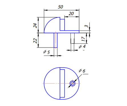 Упор дверной напольный DS-0002- NIS матовый никель CODE DECO Фотография_1