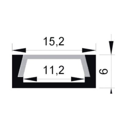 Профиль накладной Jazzway PAL 1506, 2 м, анодированный Фотография_2