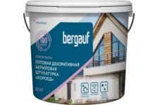 Штукатурка декоративная короед 2 мм BERGAUF Dekor Pasta акриловая 25 кг БАЗА