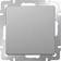 Выключатель В Рамку Одноклавишный  Серебряный рифленый IP20 10А 250В Универс Werkel Фотография_0