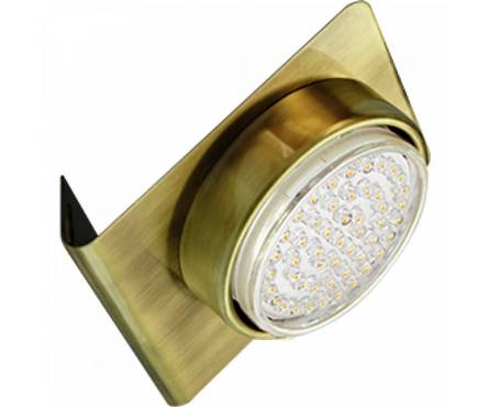 Светильник декоративный Ecola GX53 N82 220V настенный, угловой, золото, 52*130*111 мм Фотография_0