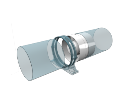 Вентилятор осевой вытяжной канальный d 100 мм белый VP4 AURAMAX Фотография_6