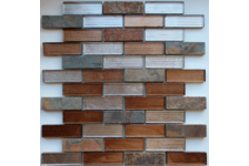 Мозаика Caramelle Mosaic Naturelle Alcantara Ruggine 260х298х8 мм, чип 23*73 мм