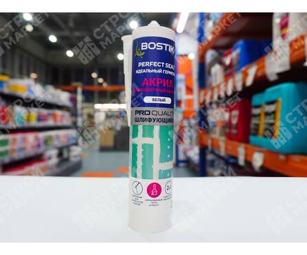Герметик акриловый окрашиваемый BOSTIK Perfect Seal шпаклевочный быстрый 280 мл белый Фотография_1