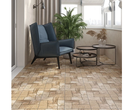 Керамогранит Exterio бежевый рел. 298х298х8 мм Cersanit (0.089 м²/1 шт) 1 сорт Фотография_2