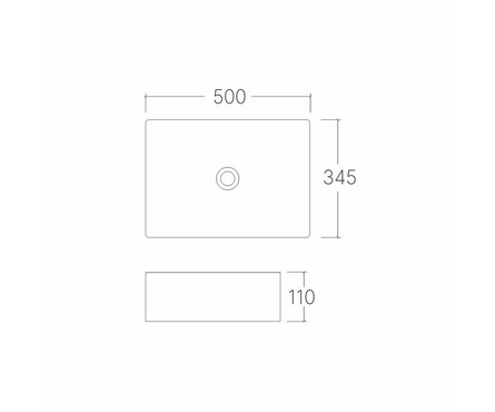 Умывальник на столешницу 500х345х110 мм прямоугольная A442В EVA GOLD Фотография_3