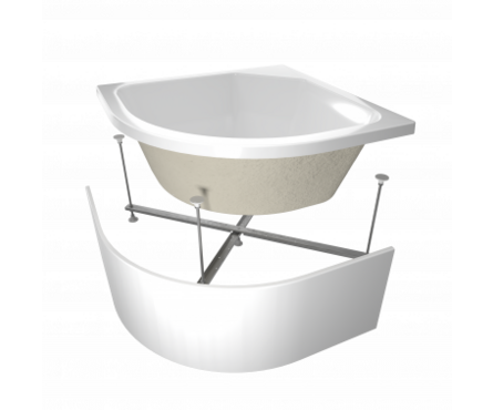 Поддон акриловый полукруг 900х900 мм глубокий поддон+экран+каркас+сифон ПД5 ТРИТОН Фотография_1