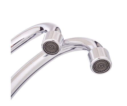 Смеситель для кухни двухвентельный FRAP высокий гусак хром F4009-2 Фотография_1