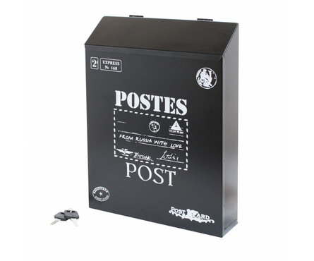 Ящик почтовый черный 3010 АЛЛЮР Фотография_0