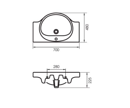 Тумба Стиль СТИЛЬ-70 700х850х295 с раковиной Erica 70 CS00026923 Фотография_2
