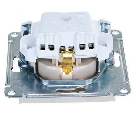 Розетка ATLAS бежевая, одинарная, с заземлением, 16А\250В (Schneider Electric) Фотография_3