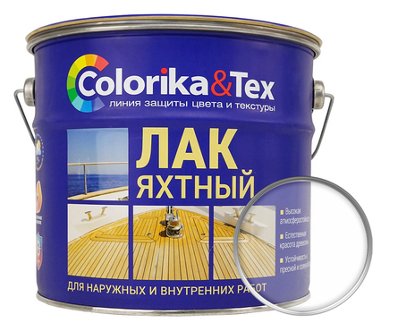 Лак яхтный Colorika&Tex полуматовый 2.7 кг Фотография_0