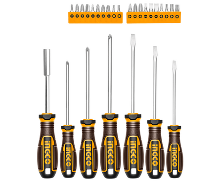 Набор отверток и бит 27 предметов INGCO Фотография_0