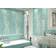 Мозаика Alta Cera Rainfall Aquamarine 305х305 мм, белый, голубой с орнаментом Фотография_1