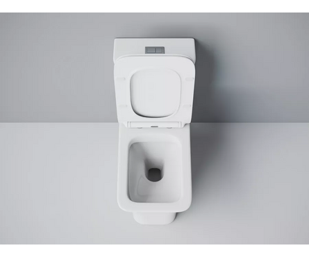 Унитаз-монолит SM9615 безободковый тонкое сиденье ДП (с гофрой и подводкой) EVA GOLD Фотография_2