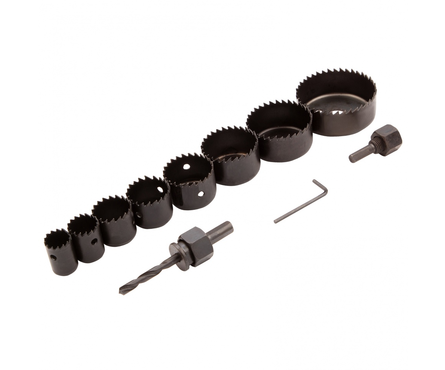 Набор кольцевых пил по дереву Matrix, 19-64 мм, 11 предметов Фотография_1