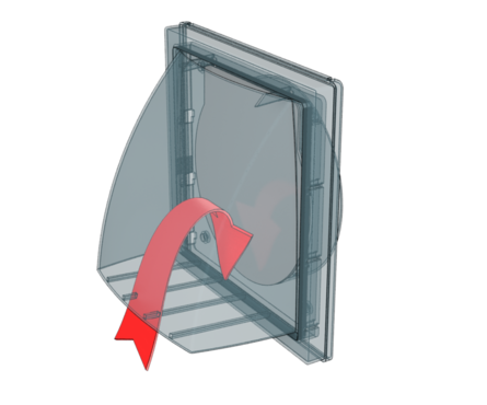 Выход стенной вытяжной Event ПВХ с обратным клапаном с фланцем, белый, d 100 мм, 175х175 мм Фотография_4