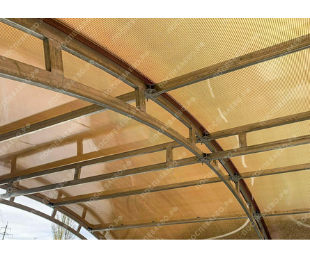 Автонавес Комфорт 4 м (каркас без поликарбоната) Фотография_2