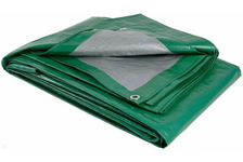 Тент защитный 4х6 м плотность 100 г/кв.м с люверсами зеленый 