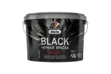 Краска ВД Dufa Trend Farbe Black для стен и потолков, матовая, черная, 2.5 л