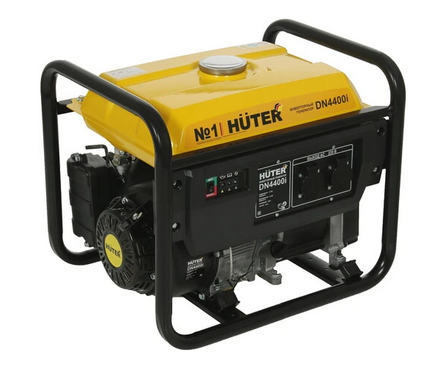 Генератор бензиновый 3.8 кВт 220В бак 10.5 л ручной стартер инвенторный DN 4400i HUTER Фотография_0