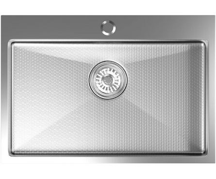 Мойка 65х45 см (3.0 мм) настольный монтаж 3 1\2 22 см с сифоном Сатин нано MIXLINE Фотография_1