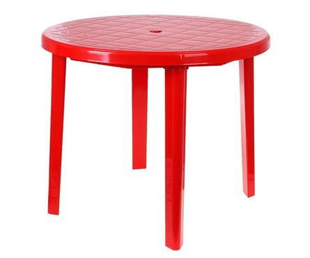 Стол круглый 90*90*75 см (красный) Фотография_0