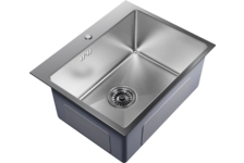 Мойка 53х43 см (3.0 мм) настольный монтаж 3 1\2 22 см с сифоном Сатин нано MIXLINE