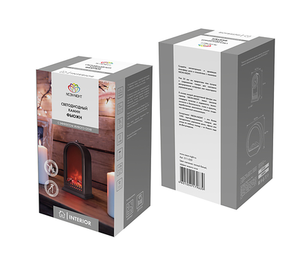 Светильник светодиодный Neon-Night «Камин Фьюжн» эффект живого огня Фотография_9