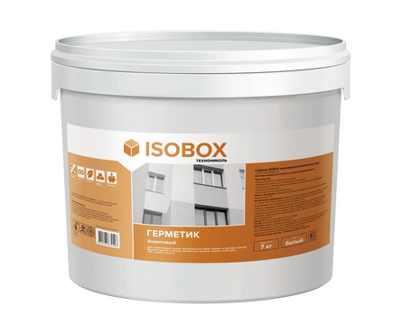 Герметик акриловый ISOBOX ТЕХНОНИКОЛЬ 7кг/ведро белый Фотография_0