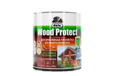 Пропитка декоративная для защиты древесины Dufa Wood Protect, белая, 0.75 л