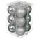 Набор шаров  SY16-40 1 серый, жемчужный, блестящий, матовый, диаметр 6 см (12 шт) Фотография_0