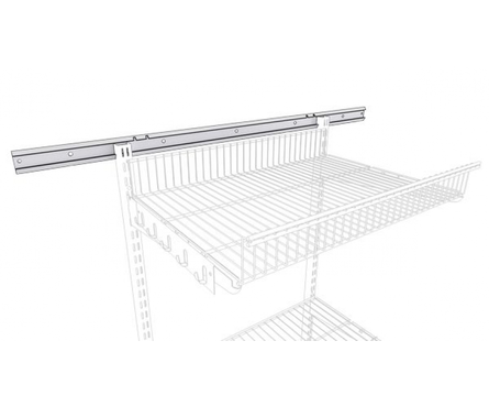 Рельс несущий для гардеробной системы ПАКС Титан белый, 1260х42х11 мм Фотография_1