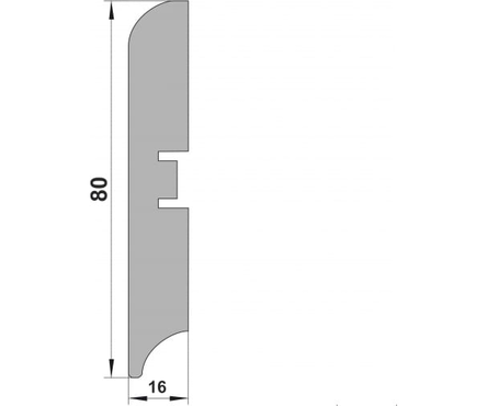 Плинтус МДФ STELLA 80х2000x16 мм белый Фотография_1