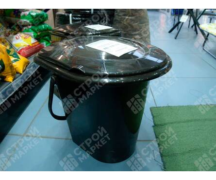 Туалет-ведро 17 л коричневое М1319 Фотография_4