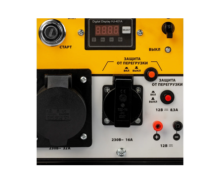 Генератор дизельный 5.5 кВт 230 В бак 11 л, электростартер DES-55E DENZEL Фотография_11