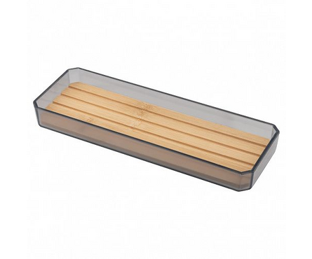 Мыльница ОНИКС бамбук 22.5х8 см Рыжий кот Фотография_2