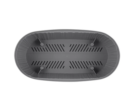 Горшок для цветов серое овальное БАРСЕЛОНА 2.7 л Фотография_1